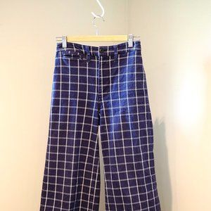 Madewell Slim Emmett Pants in Navy Windowpane, Size 25